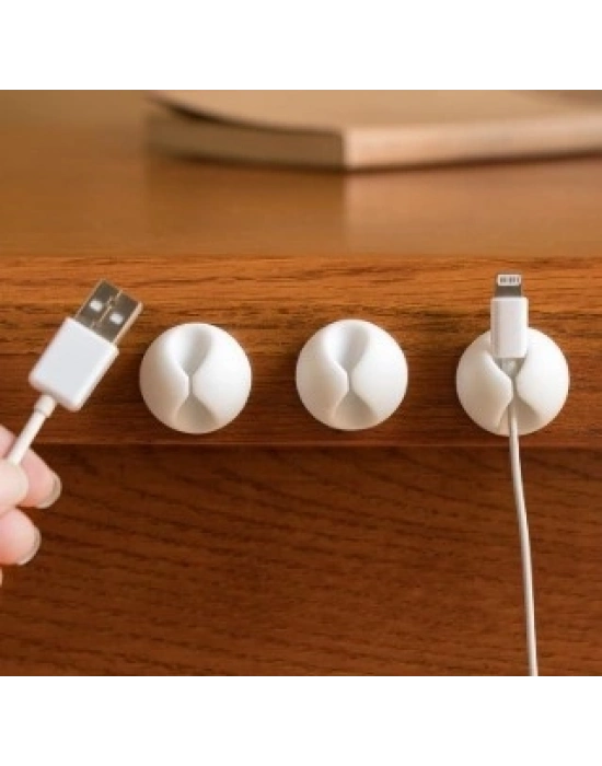 ® Siyah Beyaz Kablo Sabitleme Klipsi 10 lu