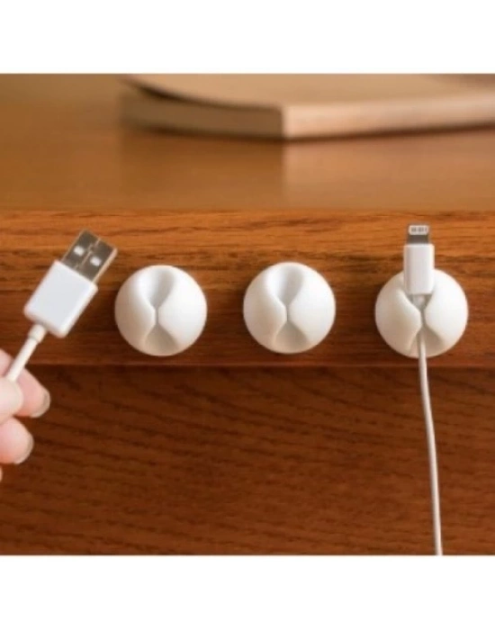 Siyah Beyaz Kablo Sabitleme Klipsi 10lu