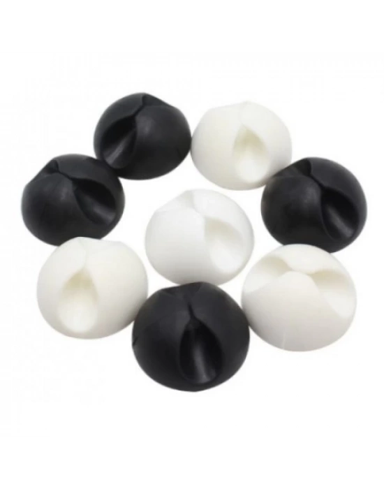 Siyah Beyaz Kablo Sabitleme Klipsi 10lu