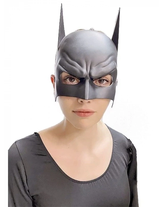 Siyah Çocuk Batman Maskesi Lastikli