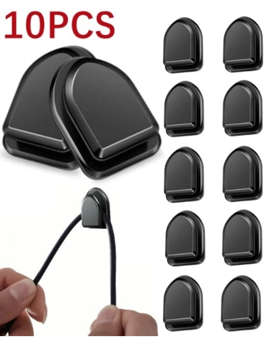Siyah Çok Amaçlı Yapışkanlı Kanca 10 lu