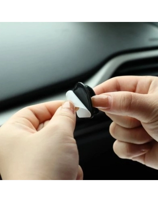 Siyah Çok Amaçlı Yapışkanlı Kanca 10 lu