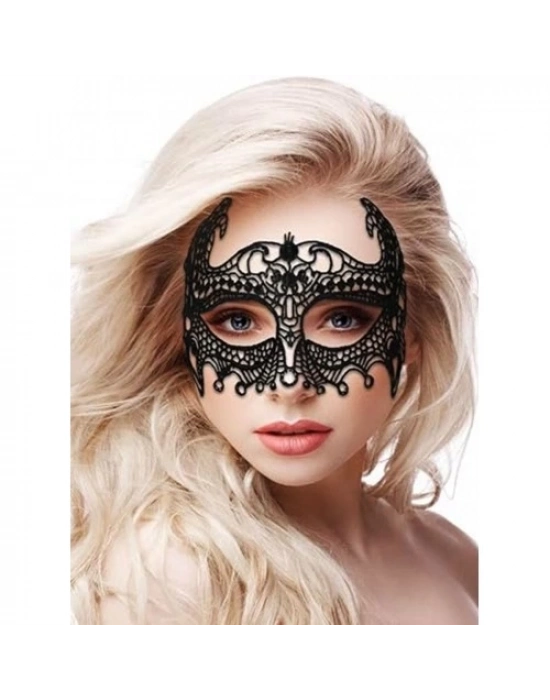 Siyah Dantel Kesim Parti Maskesi