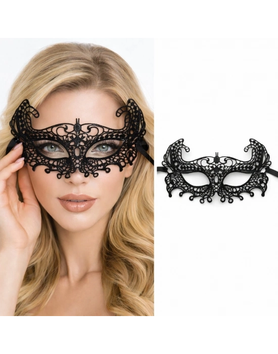 Siyah Dantel Venedik Maskesi Kadın – Zarif Parti & Balo Maskesi 7 No