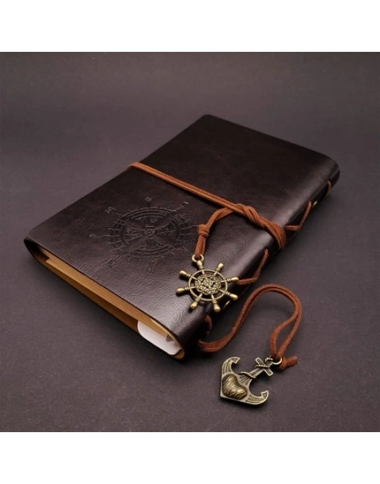 Siyah Deri Pusula Defter