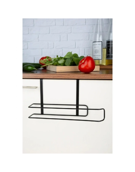 Siyah Dolap İçi Kağıt Havluluk Askı