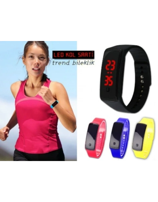 Siyah Ekranlı Led Kol Saati (siyah)