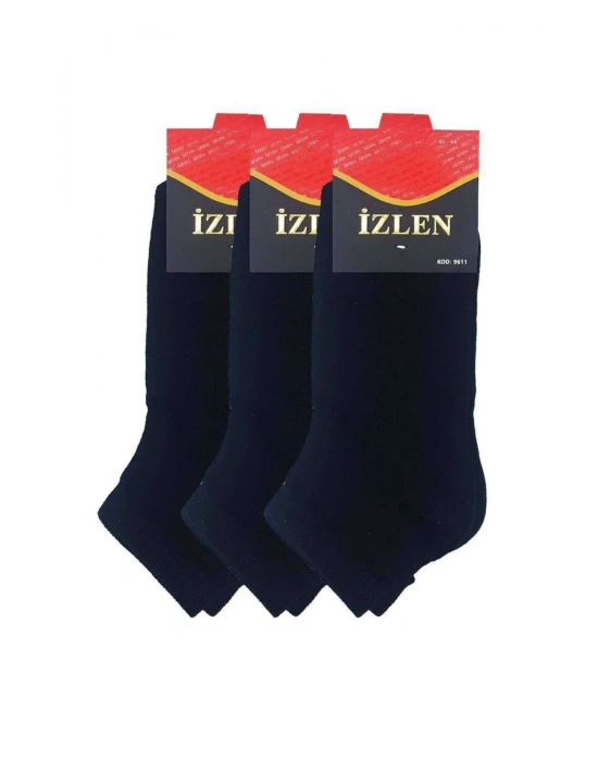 Siyah Erkek Kısa Spor Çorap 3 Çift