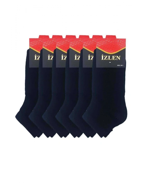 Siyah Erkek Kısa Spor Çorap 6 Çift