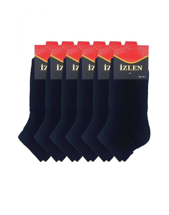 Siyah Erkek Kısa Spor Çorap 6 Çift