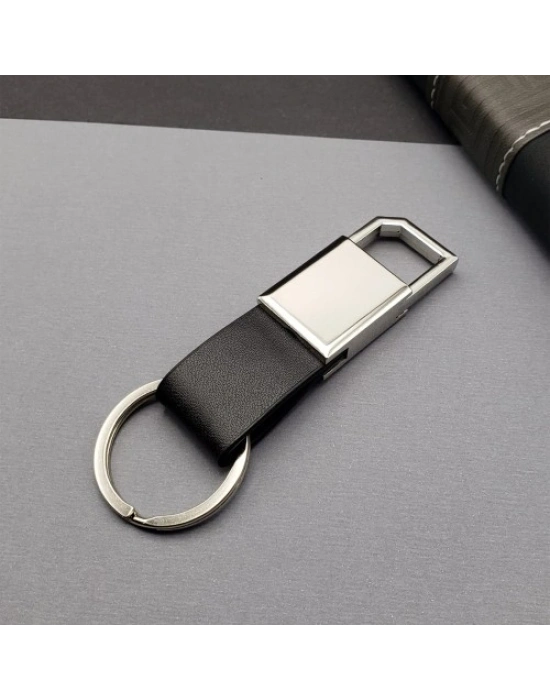 Siyah Gümüş Metal Anahtarlık