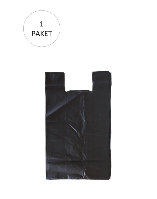 Siyah Hışır Atlet Poşet Mini Boy 22x31 cm 1 Paket Takriben 500 Adet