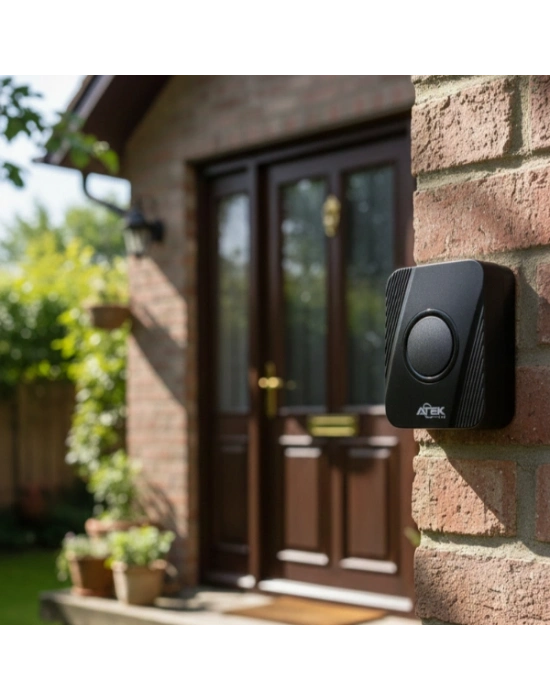 Siyah Kablosuz Su Geçirmez Kapı Zili