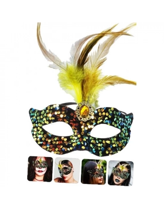 Siyah Kadife Parti Maskesi