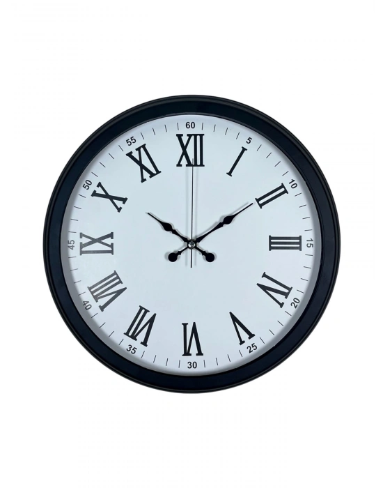 ® Siyah Klasik & Şık 40 Cm Metal Duvar Saati