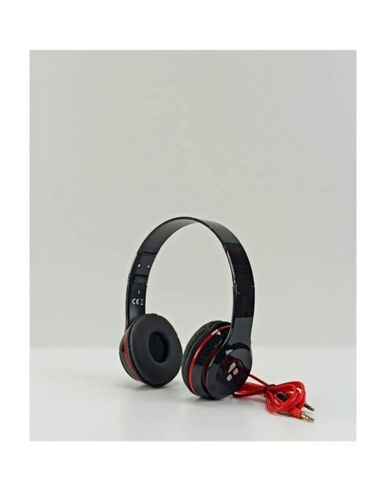 Siyah Kulak Üstü Portatif Katlanır Stereo Kulaklık