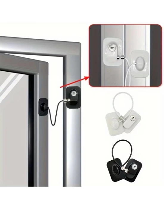 Siyah Plaka Halatlı Emniyet Kilidi