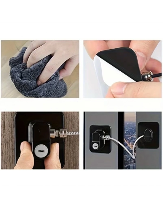 Siyah Plaka Halatlı Emniyet Kilidi