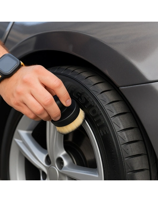 Siyah Plastik Lastik Parlatma Fırçası