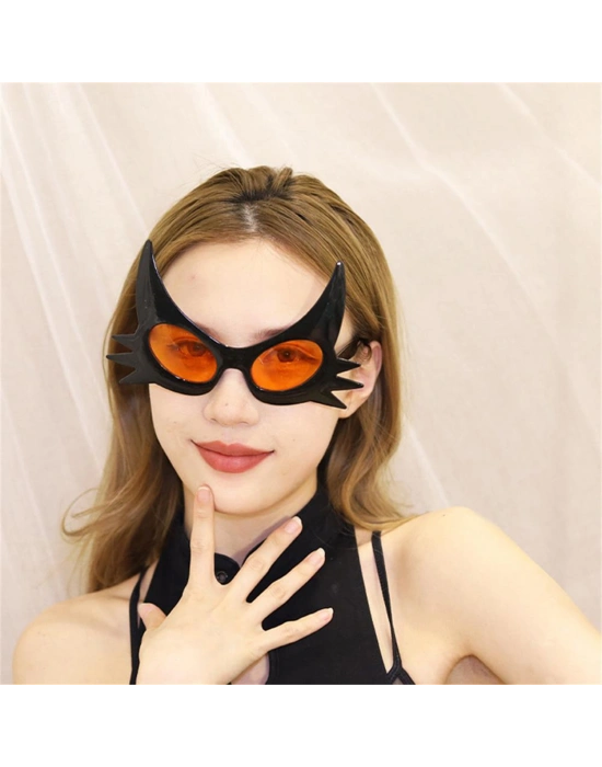 Siyah Renk Bıyık Tasarımlı Kedi Gözlüğü