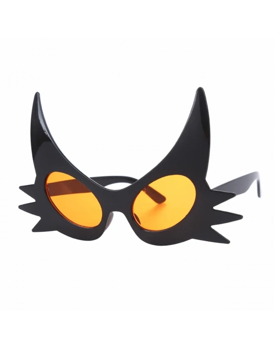 Siyah Renk Bıyık Tasarımlı Kedi Gözlüğü 19x11 Cm