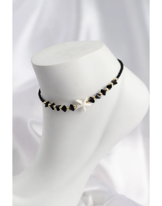 Siyah Renk Deniz Yıldızı Motifli Halhal