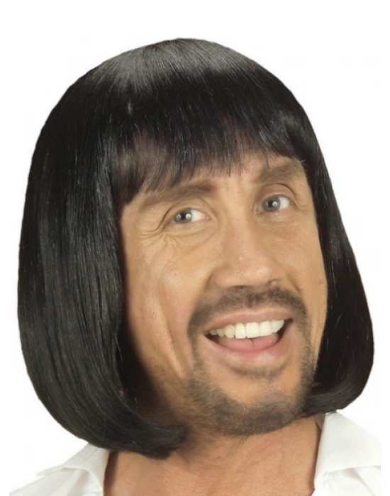 Siyah Renk Erkekler İçin Kısa Ortaçağ Peruğu