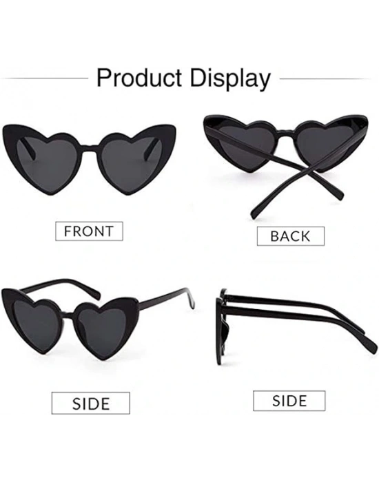 Siyah Renk Kalp Şekilli Parti Gözlüğü 15x5 Cm
