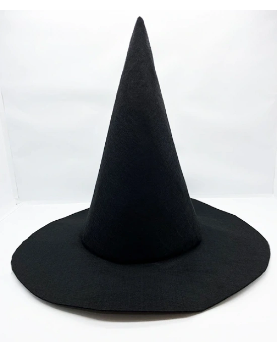 Siyah Renk Keçe Cadı Şapkası 35x38 Cm