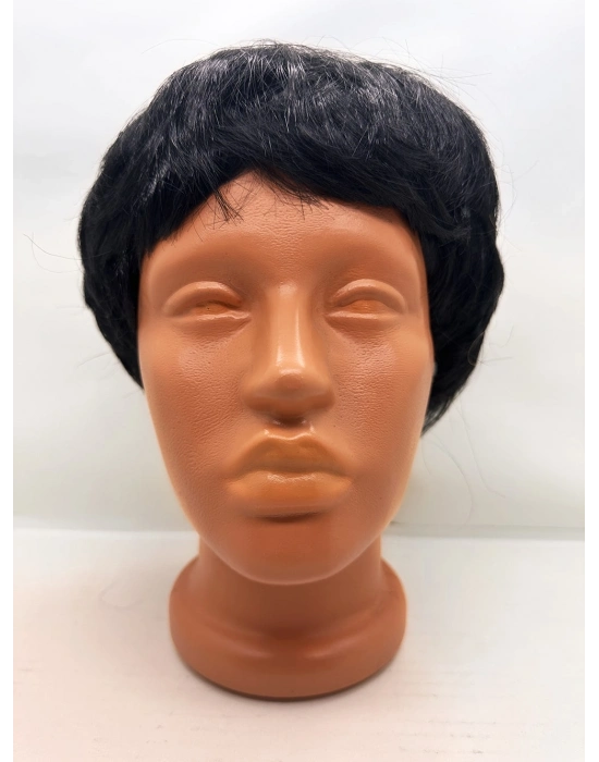 Siyah Renk Kısa Kesim İçi Astarlı Erkek Peruğu