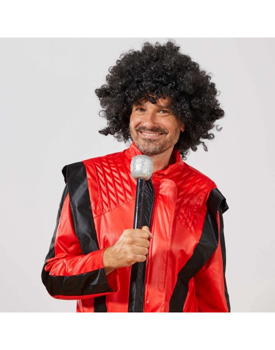 Siyah Renk Kıvırcık Afro Bonus Peruk