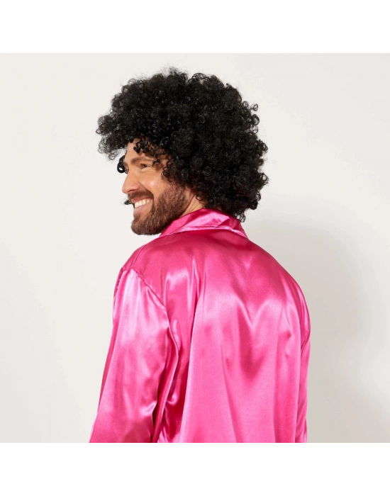 Siyah Renk Kıvırcık Afro Bonus Peruk