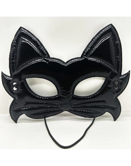 Siyah Renk Kumaş Malzemeden İmal Eva Kedi Maskesi