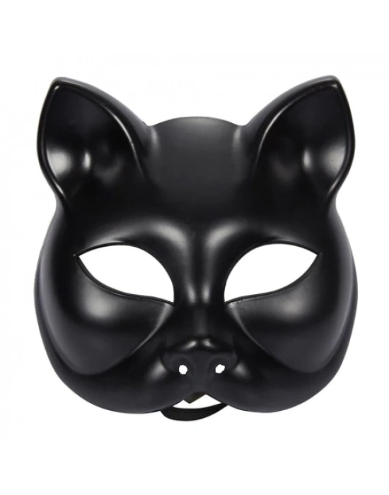 Siyah Renk Lüks Kedi Maskesi