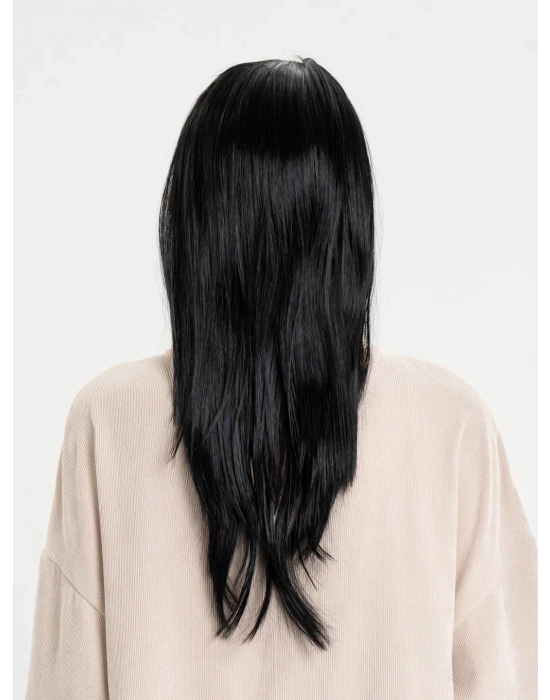 Siyah Renk Uzun Parti Peruğu