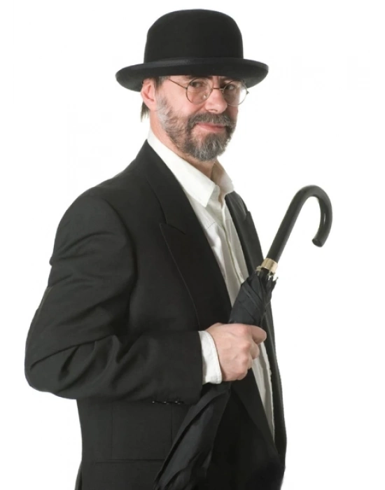 Siyah Renk Yetişkin Boy Retro Bowler Derby Şapkası 58 cm