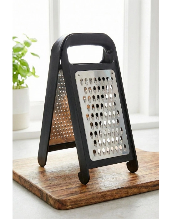 Siyah Renkli Katlanabilir Paslanmaz Çelik Rende