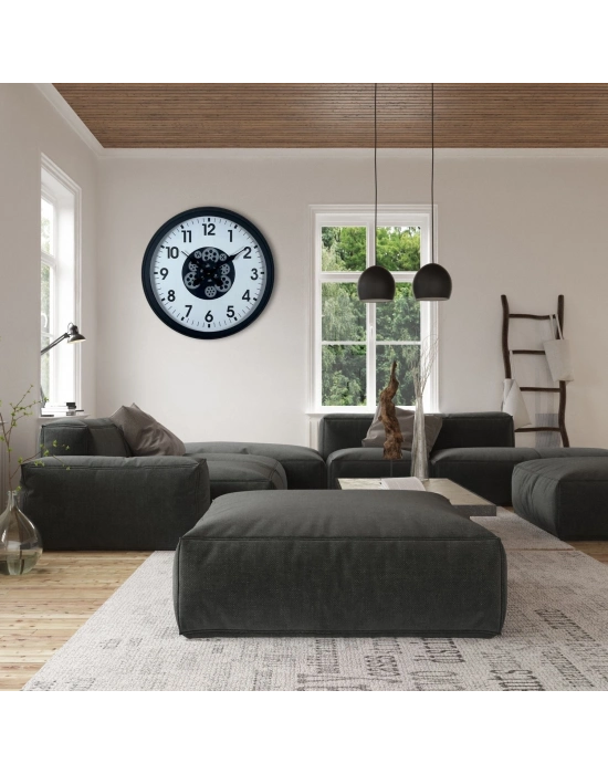 ® Siyah Standart 60 Cm Çarklı Duvar Saati