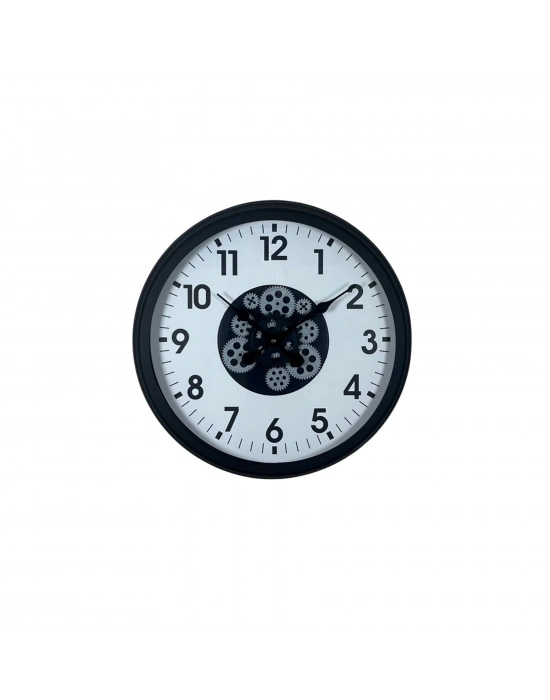 ® Siyah Standart 60 Cm Çarklı Duvar Saati