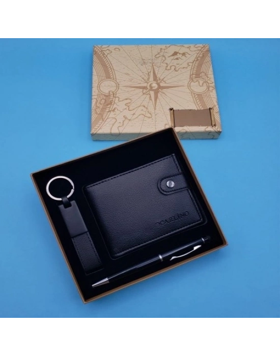Siyah Touchpen Kalem Anahtarlık ve Cüzdan