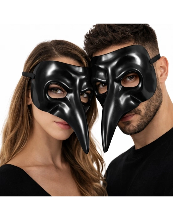 Siyah Uzun Burun Veba Doktoru Maskesi