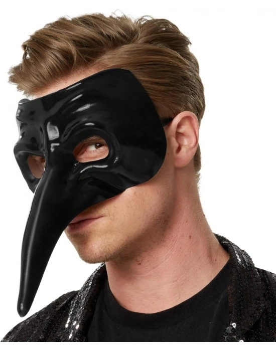 Siyah Uzun Burun Veba Doktoru Maskesi