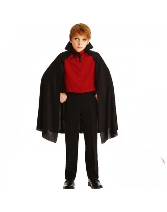 Siyah Yakalı Dracula Pelerini