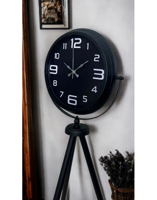 ® Siyah Zarafet Tripod Ayaklı Saat