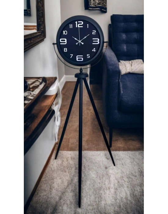 ® Siyah Zarafet Tripod Ayaklı Saat
