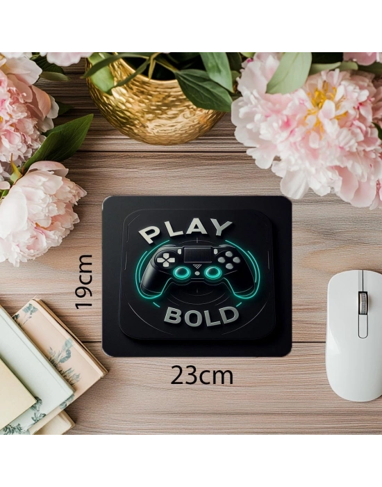 Siyah Zeminli Parlak Mousepad – Oyun Tarzı - 19x23 cm 2 mm Dikdörtgen İthal Baskılı Mouse Pad