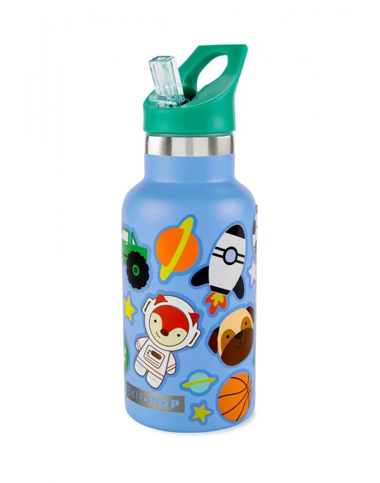 Skip Hop Spark Style Paslanmaz Çelik Suluk Mavi