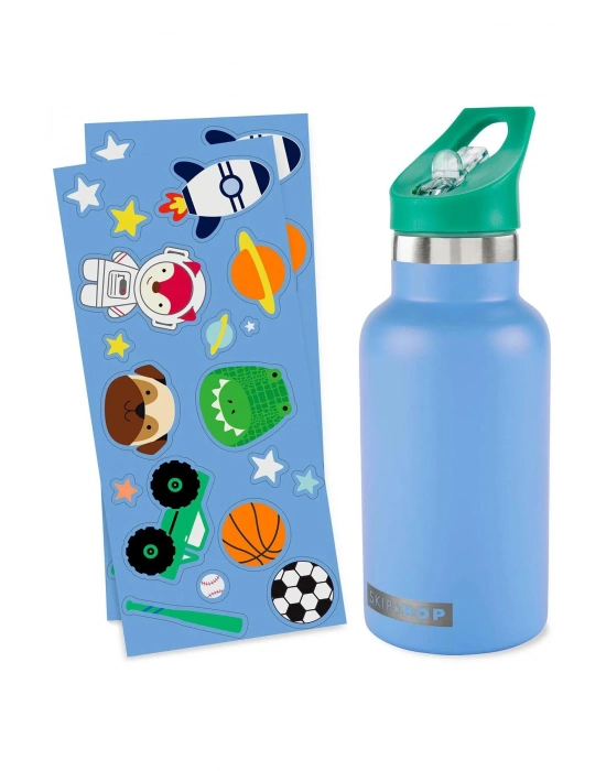 Skip Hop Spark Style Paslanmaz Çelik Suluk Mavi