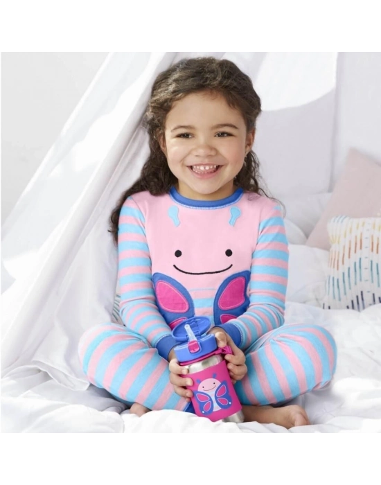 Skip Hop Zoo Pipetli Paslanmaz Çelik Suluk 350 ml Kelebek