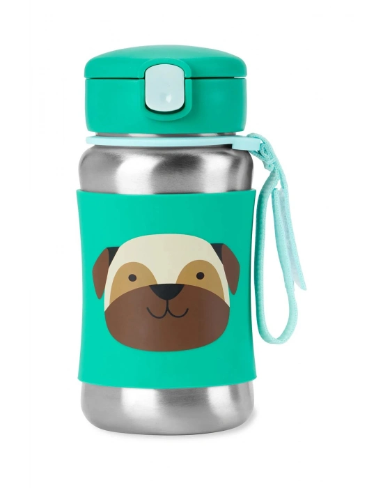 Skip Hop Zoo Pipetli Paslanmaz Çelik Suluk 350 ml Pug